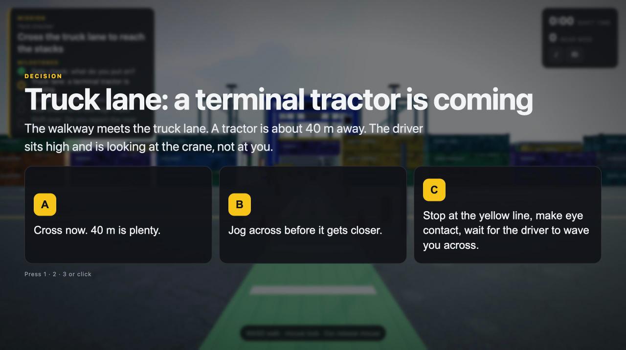 Decision screen